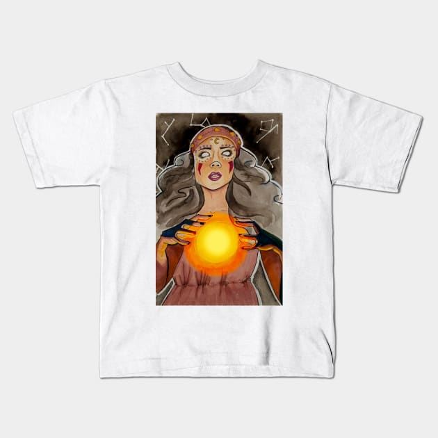 Fortune Teller Kids T-Shirt by 📼Creepe💀Paper🕶️